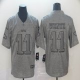 Nike Eagles #11 Carson Wentz Hemp grey Color Rush Limited Jerseys