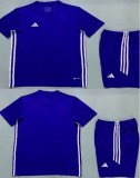 Custom Adidas blue soccer jerseys