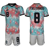 2026-2027 Belgium team 8 TIELEMANS pink white soccer jerseys away