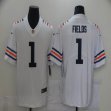 Nike BChicago Bears #1 Justin Fields white Color Rush Limited Jersey-BD 01