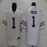 Nike BChicago Bears #1 Justin Fields white Color Rush Limited Jersey-BD 01