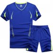 Sportswears Summer Sport Suits Men Hiking Running T-Shirts With Shorts-blue Sportswears Summer Sport Suits Men Hiking Running T-Shirts With Shorts-blue
