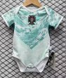 2026 Portugal team green white soccer baby clothes away