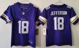 Women Minnesota Vikings #18 Justin Jefferson Nike purple Alternate Vapor F.U.S.E. Limited Jersey