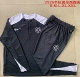 2025-2026 Chelsea Club gray soccer uniforms with Long Trousers B2577