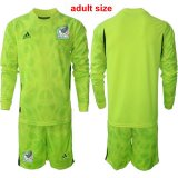 2025 -2026 Mexico team green goalkeeper long sleeves soccer jerseys adidas logo