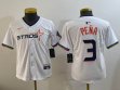 Youth Houston Astros #3 Jeremy Pena white nike majestic baseball jerseys Joint name -BD 01