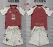 2026-2027 Malaga club red beige kids soccer jerseys away