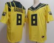 Ducks #8 Dillon Gabriel yellow college football jerseys