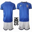 2026 World Cup Italy Team blue white kid soccer jerseys home