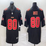 Nike San Francisco 49ers #80 Jerry Rice black red gold Color Rush Limited Jersey 01