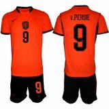 2026-2027 Netherlands team #9 V.PERSIE orange black soccer jersey home