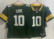 Women Packers #10 Jordan Love Nike green Color Rush Limited Jersey-LT