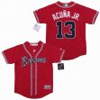 Youth Atlanta Braves #13 Ronald Acuna Jr. red Majestic baseball jersey