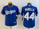 Youth Nike Los Angeles Dodgers #44 Vicente Padilla blue MLB baseball Jersey