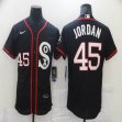 Nike Chicago White Sox #45 Michael Jordan black baseball mlb Jersey-BD