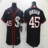 Nike Chicago White Sox #45 Michael Jordan black baseball mlb Jersey-BD