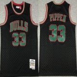 Chicago Bulls #23 Michael Jordan black lattice throwback NBA Basketball Jersey-XD