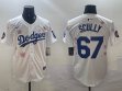 2025 Nike Los Angeles Dodgers #67 Honor Vin Scully white fashion majestic baseball jerseys Sakura plate 01