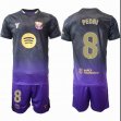 2026-2027 Barcelona club #8 PEDRI purple black soccer jerseys away