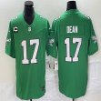 Nike Philadelphia Eagles #17 Nakobe Dean Green Color Rush Limited Jersey C patch-BD 03