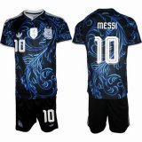 2026-2027 Argentina Team #10 MESSI blue black soccer jerseys away