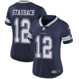 Women Dallas Cowboys #12 Roger Staubach Nike blue Color Rush Limited Jersey