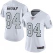 Women Nike Oakland Raiders #84 Antonio Brown white Color Rush Limited Jersey 001