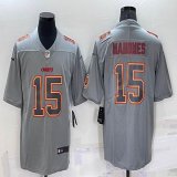 Nike Kansas City Chiefs #15 Patrick Mahomes gray Color Rush Limited Jerseys CDD-BD 01