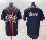 Nike Atlanta Braves blank black MLB Baseball jerseys Joint name-BD 07