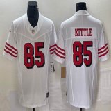 Nike 49ers #85 George Kittle white Throwback Color Rush Limited Jersey -BD 03