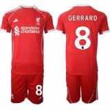 2025-2026 Liverpool club #8 GERRARD red soccer jerseys home