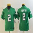 Youth Nike Philadelphia Eagles #2 Slay Jr Green throwback Color Rush Limited Jersey-BD 03