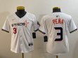 Youth Houston Astros #3 Jeremy Pena white nike majestic baseball jerseys Joint name -BD