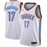 Youth Oklahoma City Thunder #17 Aleksej Pokusevski white nba jerseys Hot press font