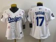 Youth 2025 Nike Los Angeles Dodgers #17 Shohei Ohtani white fashion majestic baseball jerseys Sakura plate 02