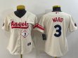Women Nike Los Angeles Angels #3 Taylor Ward beige majestic baseball jerseys