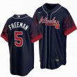 Nike Atlanta Braves #5 Freddie Freeman dark blue new majestic baseball jersey