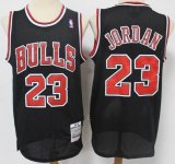 Chicago Bulls #23 Michael Jordan black 1997-98 Throwback nba basketball jersey-S8