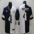 Nike Dallas Cowboys #4 Dak Prescott white blue Split Color Rush Limited Jersey-BD