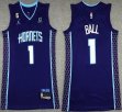 Jordan logo New Orleans Hornets #1 LaMelo Ball purple nba Jerseys 6 patch-XD