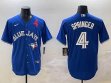 Nike Toronto Blue Jays #4 Issued Springer blue Majestic baseball jerseys-BD 01 Nike Toronto Blue Jays #4 Issued Springer blue Majestic baseball jerseys-BD 01