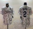 Nike New York Yankees #2 Derek Jeter gray baseball jerseys Joint name-BD