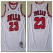 Chicago Bulls #23 Michael Jordan throwback white NBA basketball Jersey champion patch-TY