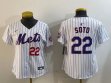Women Nike New York Mets #22 Juan Soto white majestic mlb jerseys-BD 01