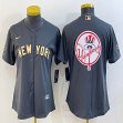Women Nike New York Yankees blank gray majestic baseball Jerseys-BD 01