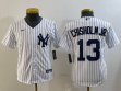 Youth Nike New York Yankees #13 Jazz Chisholm Jr. white majestic baseball Jersey-BD 01