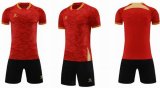 Custom red black soccer jerseys