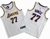Los Angeles Lakers 77 Luka Doncic Nike White Swingman Jersey-S8