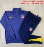 2025-2026 Atletico Madrid club blue kid Soccer jackets with Long Trousers E25157